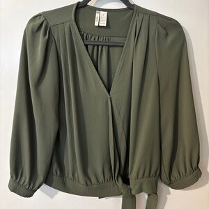 Japna Olive Green Women's Blouse